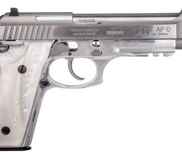 Taurus - PT92, 9mm, 5" Barrel, Fixed Sights, Stainless, White P
