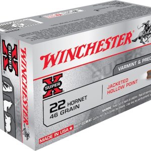 Authentic Winchester Super X 22 Hornet Ammo 46 Grain Jacketed Hollow Point 200 rounds for sale